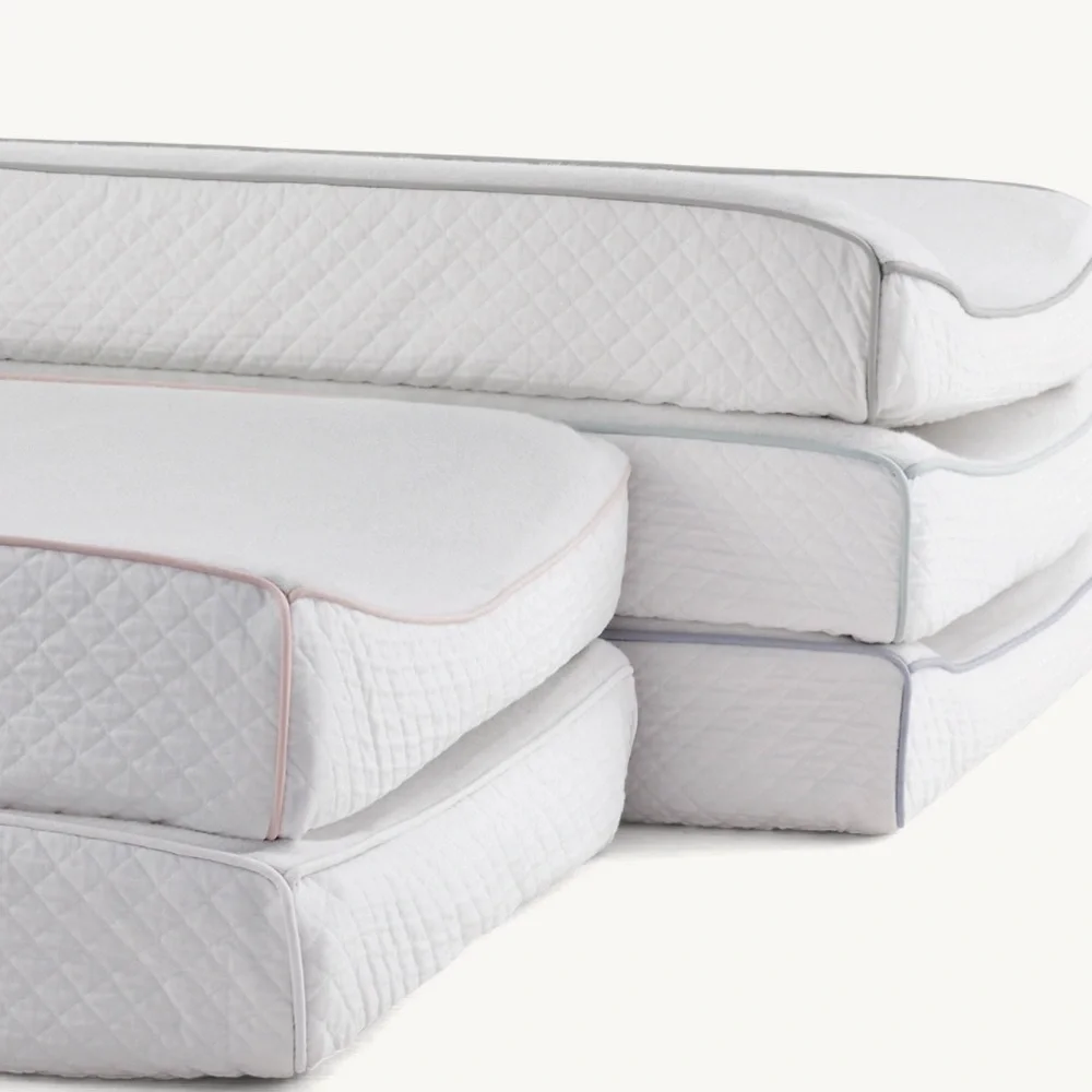 Restoration Hardware Vintage Washed Diamond Matlesse Changing Pad Cover in Petal